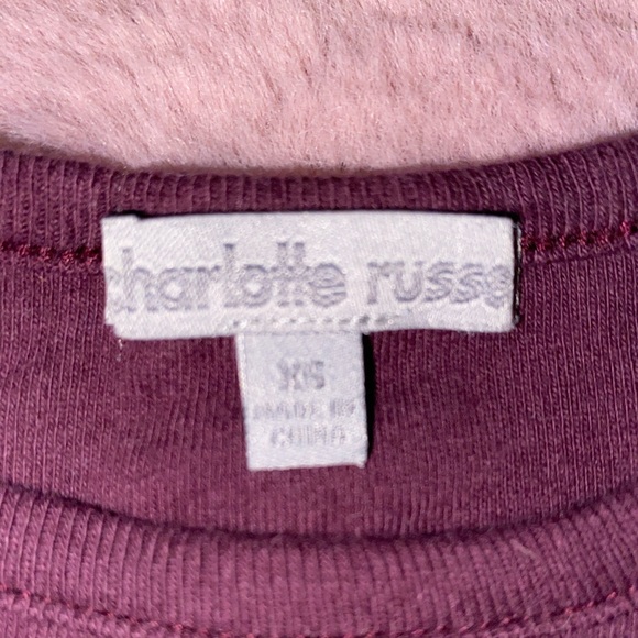 Purple Lettuce Trim Charlotte Russe Crop Top | XS - Picture 3 of 3